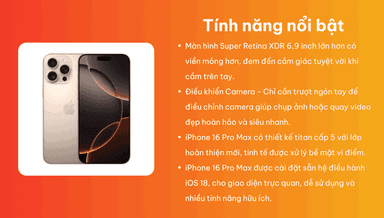 iPhone 16 Pro Max 256GB Chính Hãng (VN/A)