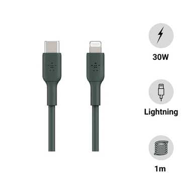 Cáp sạc C - Lightning 1m vỏ nhựa 30W Belkin
