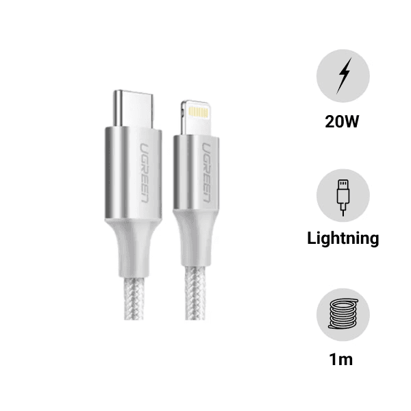 Cáp sạc Ugreen USB-C to Lightning 1m US304
