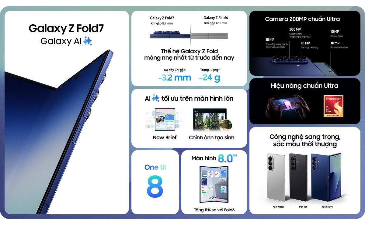Samsung Galaxy Z Fold7 5G 512GB Chính Hãng