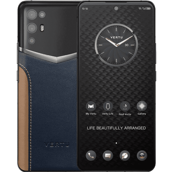 iVertu 5G Leather Stitching (Blue & Brown) Calf-Màu xanh