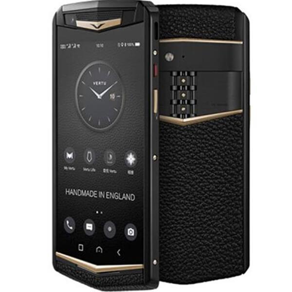 Vertu Aster P Ti Gothic Yellow Gold Pure Black Calf-Màu đen