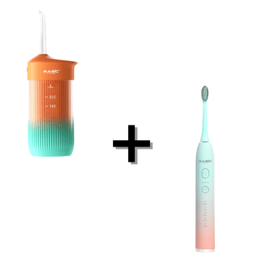 Combo bàn chải điện + tăm nước MAGIC cho người lớn - Màu xanh
