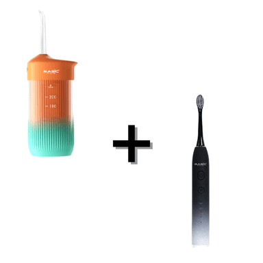 Combo bàn chải điện + tăm nước MAGIC cho người lớn - màu đen
