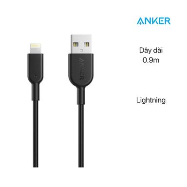 Cáp Anker PowerLine II Lightning, dài 0.9m A8432