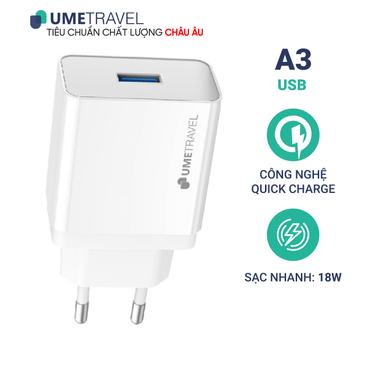 Củ sạc USB 18W UmeTravel A3