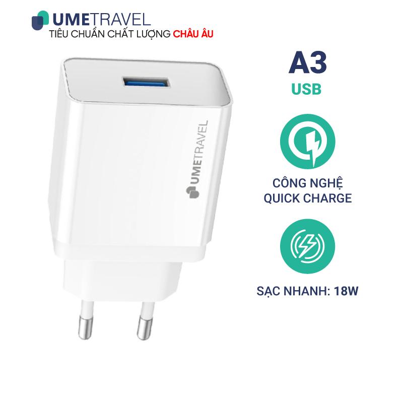 Củ sạc USB 18W UmeTravel A3