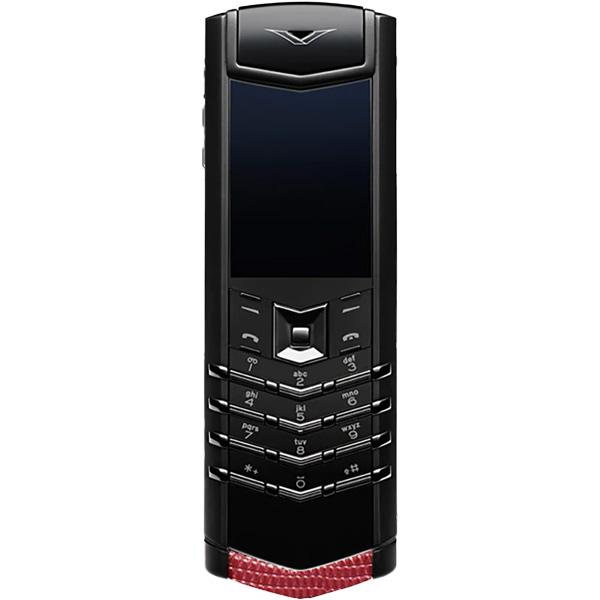 Vertu Signature V Pure Black Lizard Red