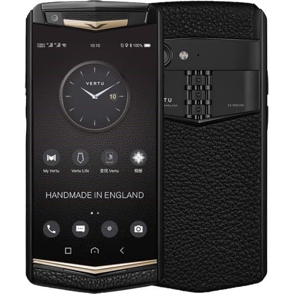 Vertu Aster P Ti Gothic Yellow Gold Pure Black Calf