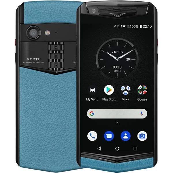 Vertu Aster P Gothic Calf Blue Leather
