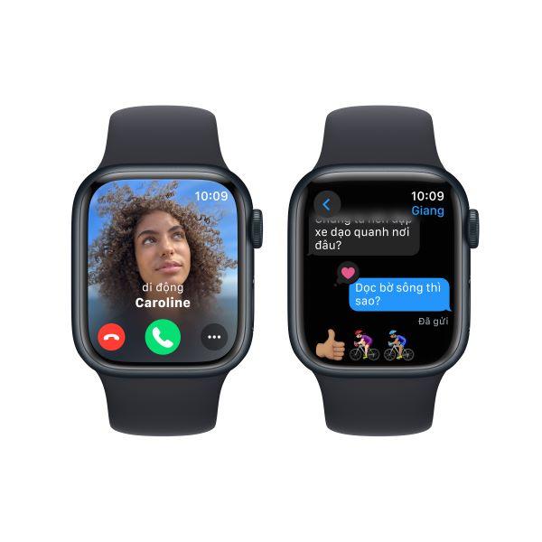Apple Watch Series 9 45mm (GPS) Viền nhôm - Dây cao su size M/L
