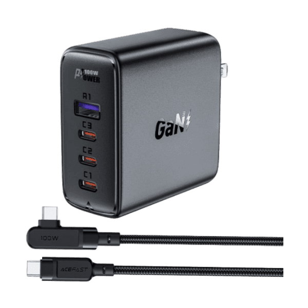 Bộ sạc Acefast PD100W GaN (3x USB-C + USB-A) (US) A39
