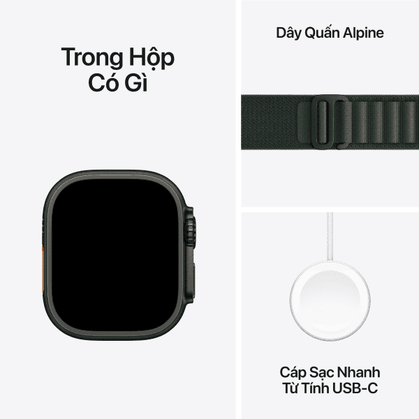 Apple Watch Ultra 2 (2024) 49mm (LTE) Viền Titan - Dây Alpine size L
