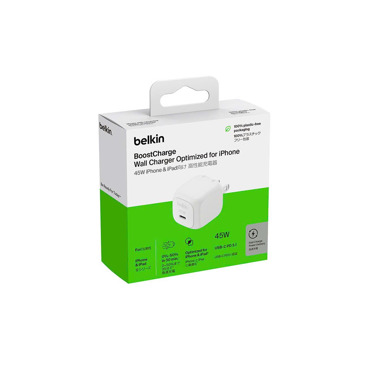 Củ sạc nhanh Belkin 45W USB-C PD 3.0 PPS GaN