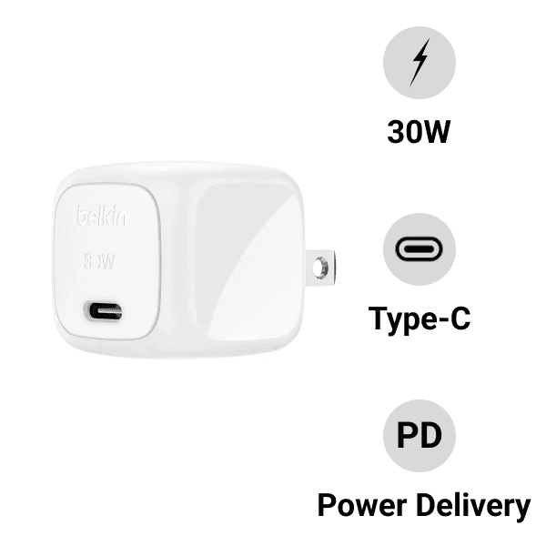 Củ sạc nhanh 30W USB-C PD PPS Cubic Wall Charger Belkin