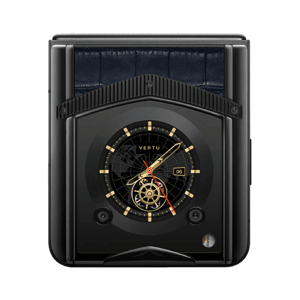 Vertu Ironflip Navy Blue Alligator