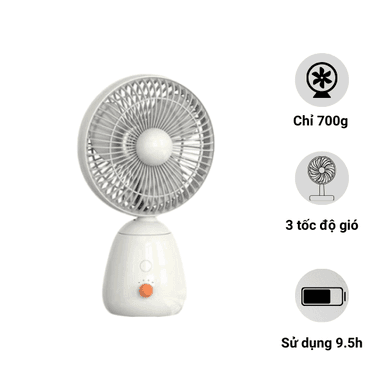 Quạt để bàn sạc tích điện kèm đèn ngủ Lofans FS1 Chính Hãng