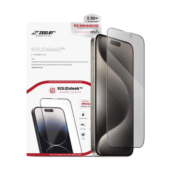 Dán cường lực iPhone 15 Pro Zeelot Chống nhìn trộm