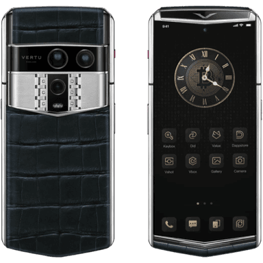 Vertu Agent Q Silver Advanced Set Navy Blue Alli 1TB