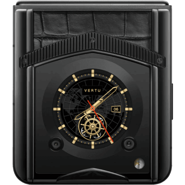 Vertu Ironflip Basalt Black Alli Bes Fee Alligator Skin