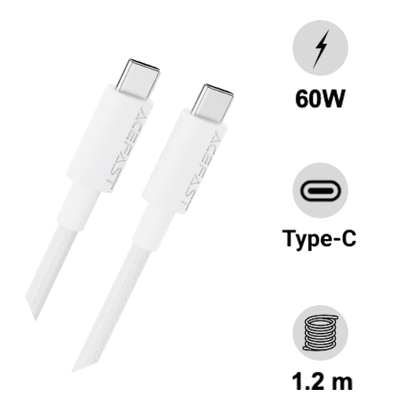 Cáp sạc Acefast 60W USB-C to USB-C 1.2m C18-03