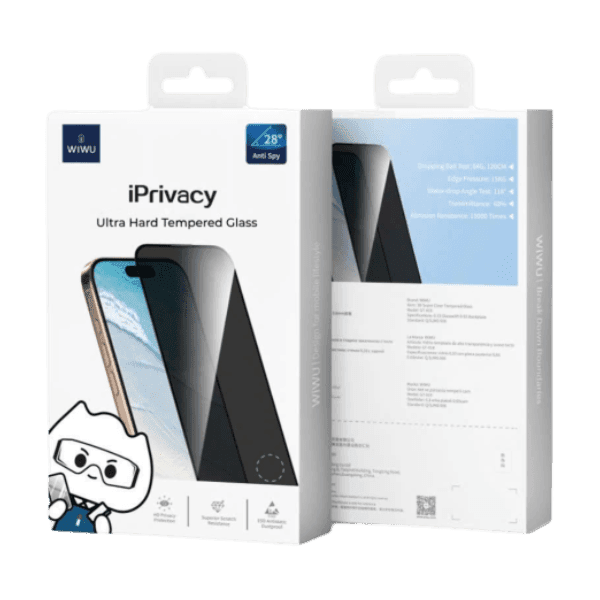 Dán kính cường lực iPhone 15 Pro Max WIWU Chống nhìn trộm