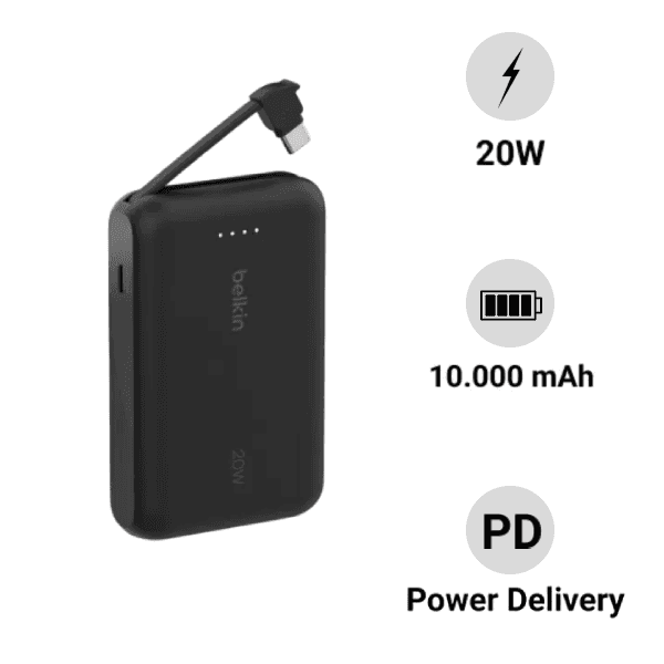 Pin sạc dự phòng Belkin 10.000mAh PD20W Boost Charge (Có chứng nhận CCC)
