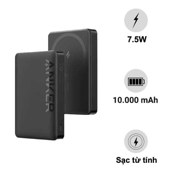 Pin sạc dự phòng Anker 334 PowerCore 1A1C 7.5W 10.000mAh A1642