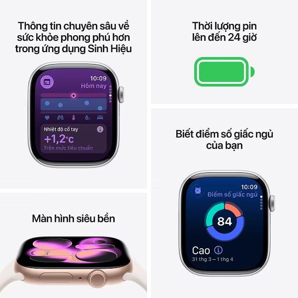 Apple Watch Series 11 42mm (GPS) Viền nhôm - Dây cao su M/L