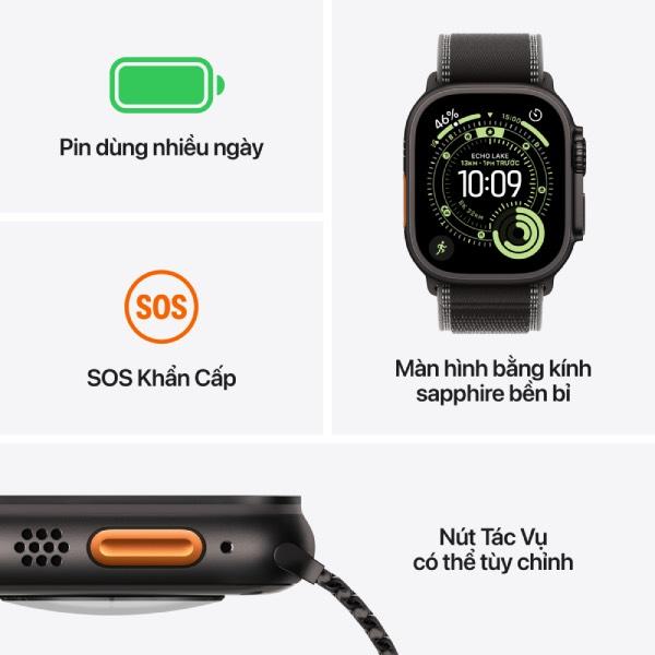 Apple Watch Ultra 3 (2025) 49mm (5G) Viền Titan - Dây Ocean