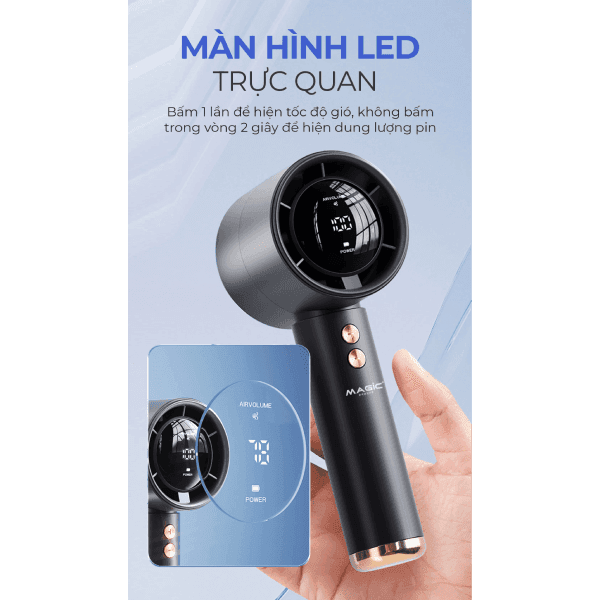 Quạt sạc cầm tay mini MAGIC A-009