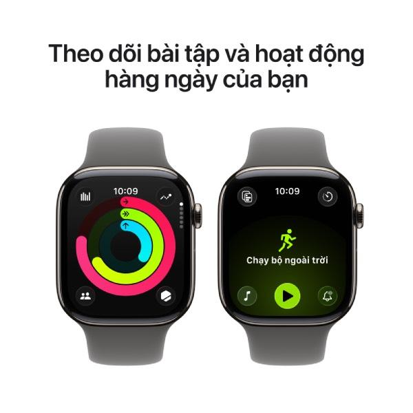 Apple Watch Series 11 42mm (5G) Viền titan - Dây cao su M/L