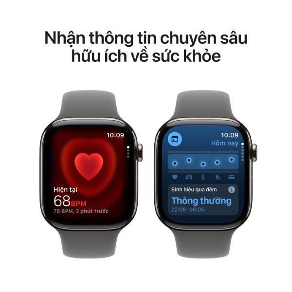 Apple Watch Series 11 42mm (5G) Viền titan - Dây cao su M/L