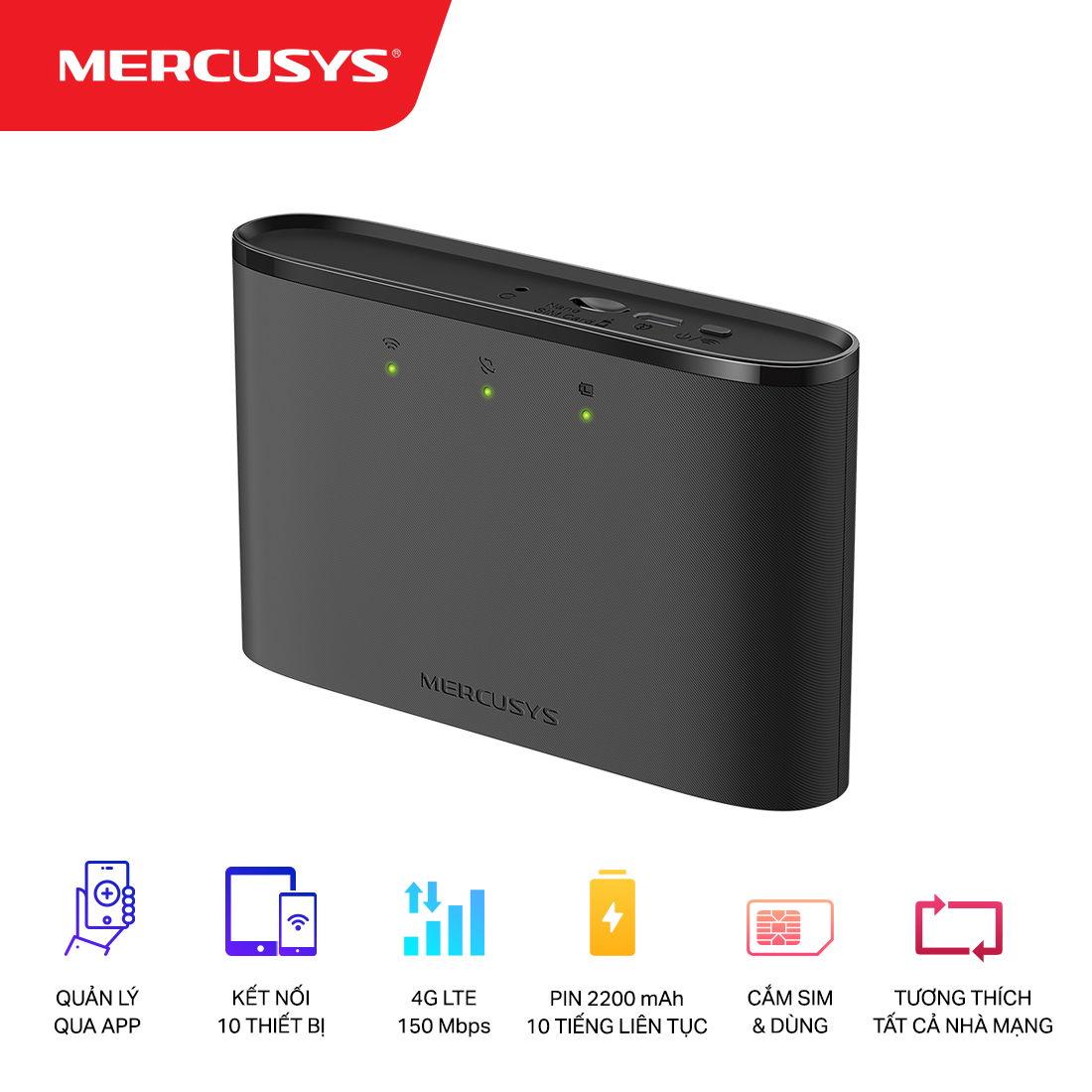 Bộ phát Wifi di động 4G LTE Mercusys MT110 (New)