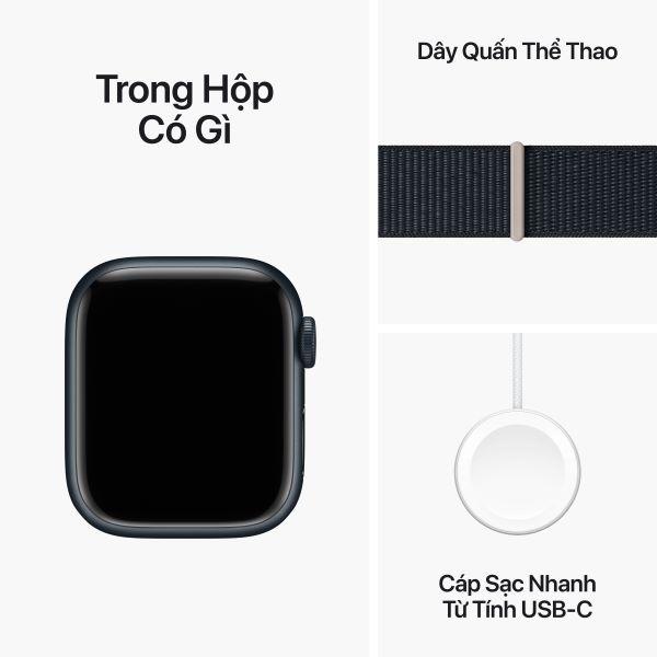 Apple Watch Series 9 41mm (GPS) Viền nhôm - Dây quấn thể thao